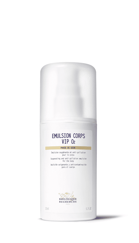 Emulsion Corps VIP O<sub>2</sub>, Emulsion oxygénante et anti-pollution pour le corps